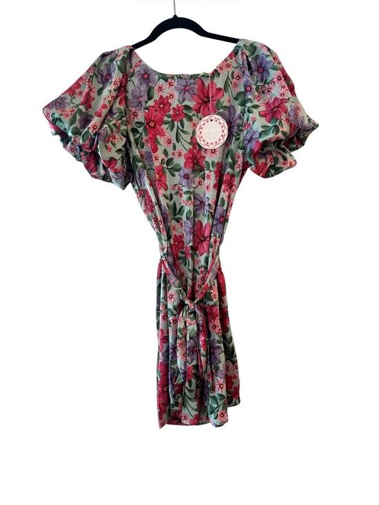 Umgee Dresses & Skirts - NWT Umgee Floral Puff-Sleeve Belted Mini Dress